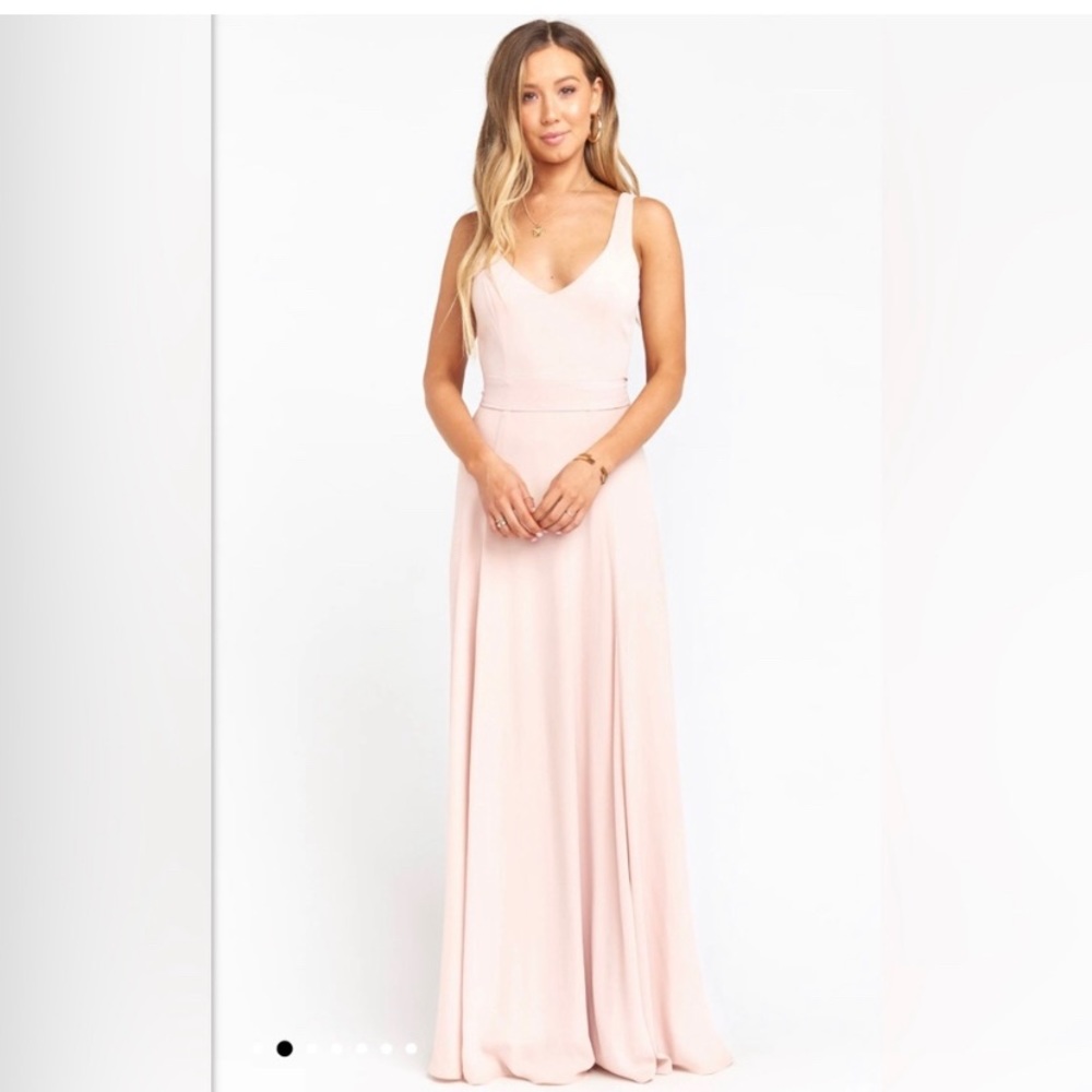 Show me your mumu Jenn Maxi dress dusty blush crisp